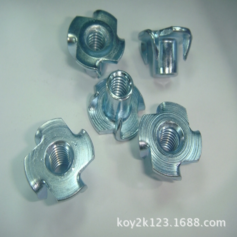 专业生产四爪螺母|四爪钉|家具螺母M3 M4 M5 M6 不锈钢螺母