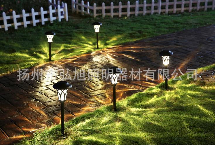 扬州弘旭供应不锈钢太阳能户外庭院灯草坪灯园林景观灯插地灯