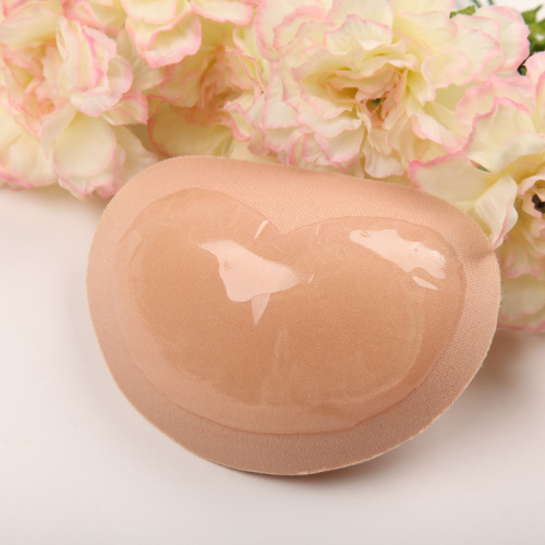 Wholesale with box heart-shaped self-adhesive thickened sponge bikini silicone breast pad swimsuit underwear pad