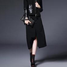 秋冬季新款时尚开叉女士半身裙中长显瘦包臀裙一步裙子