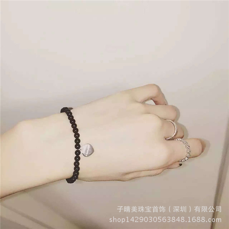 批发采购手链-正品T家现货925纯银珐琅珠珠蓝