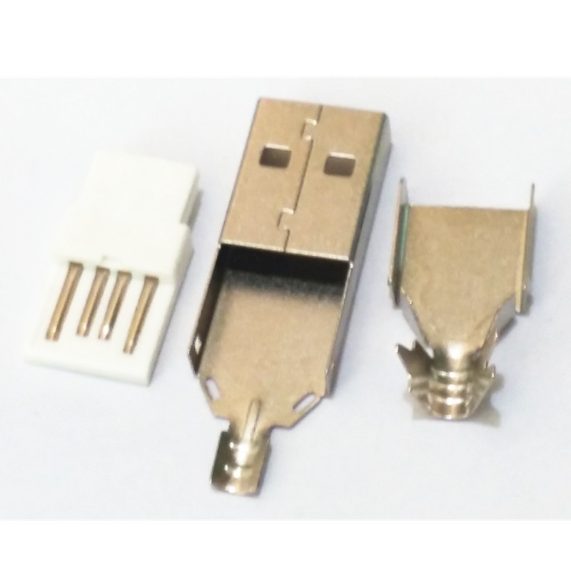 供应USB连接器 USB插头 AM三件式/A公三件套 USB三件式 USB2.0