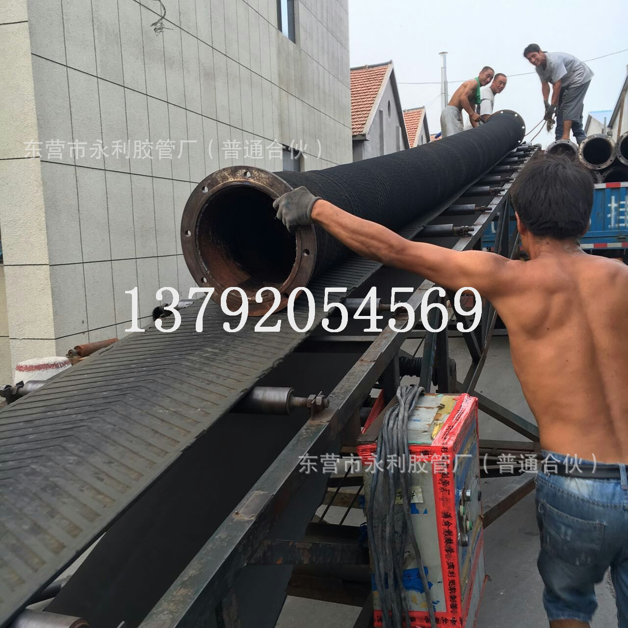 20寸DN500mm大口径抽沙钢丝管黑色波纹胶管抽泥沙耐磨胶管