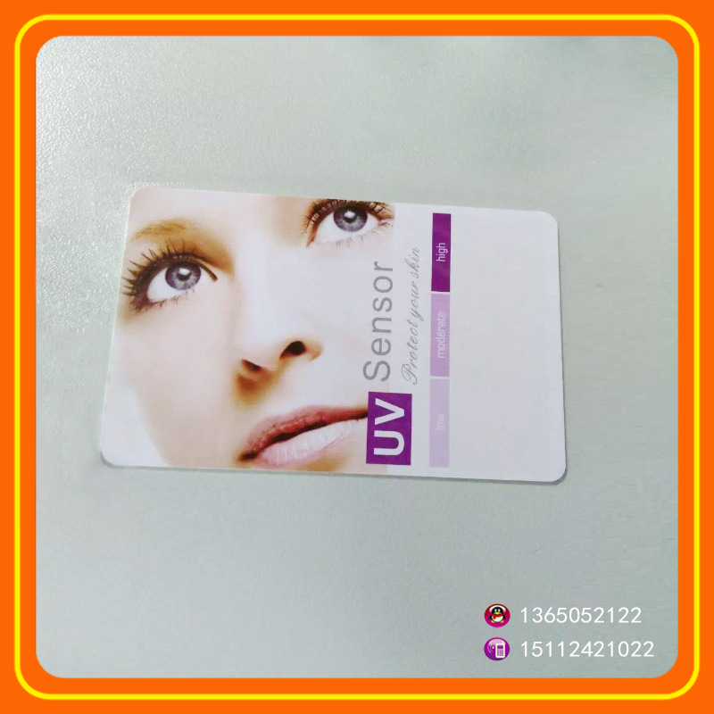 深圳厂销防晒测试紫外线PVC卡美容防晒紫外线UV测试卡片