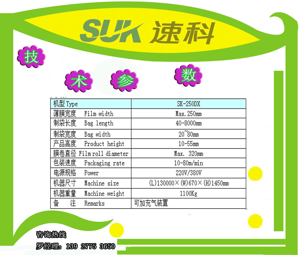 羅鋁管包裝機參數