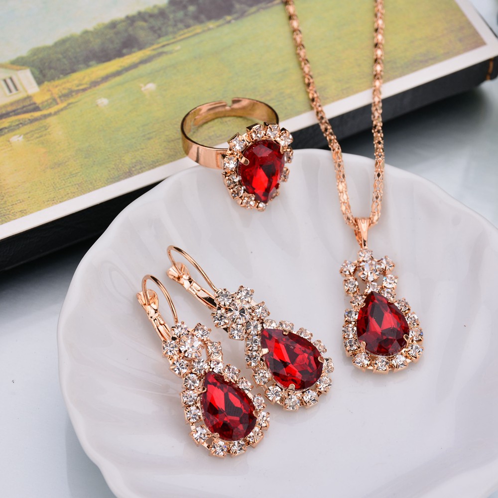 Womens Inlaid Imitated crystal Alloy Jewelry Sets NHBQ129296picture9