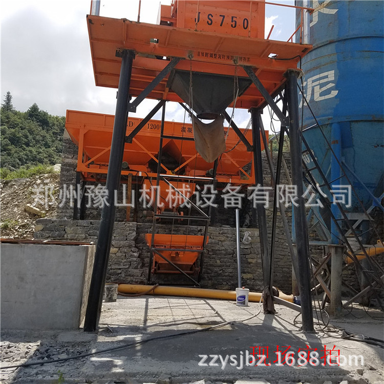 JS750混凝土拌合机成套设备 时产35方混凝土搅拌站价格