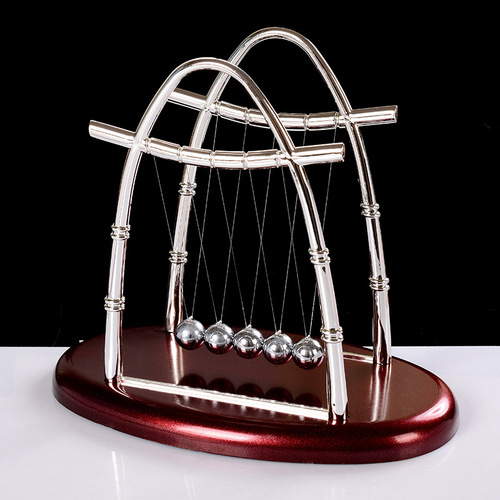 N0411-3 large, medium and small sail-shaped Newton ornaments, inertial billiard ball arched plastic novelty gifts