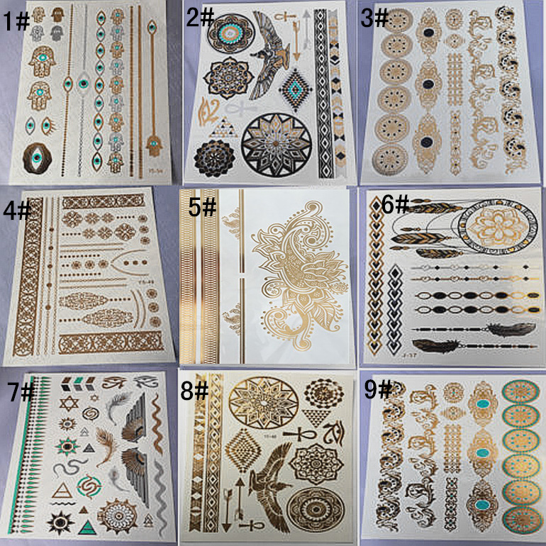 Tattoo Sticker Custom Fluorescent Hot Stamping Silver Glitter Face Sticker Sports Day Tattoo Flower Simulation Lasting Watermark Sticker