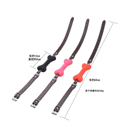 Cross-border SM adult sex toys for men and women, flirting dog bones, pin buckle gags, passionate gag toys