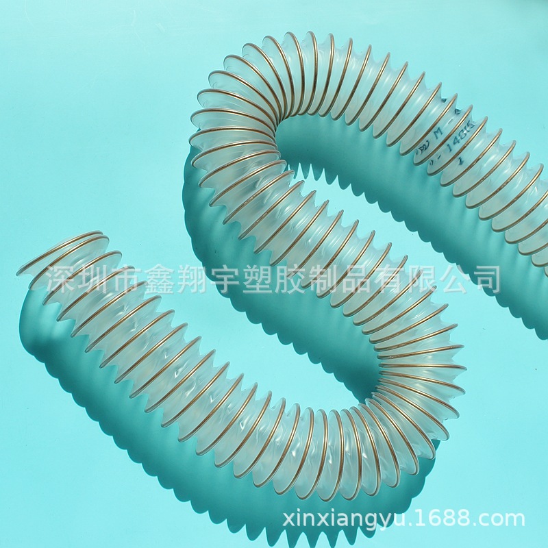 木工雕刻机4寸100mm吸尘管 耐磨老化任意折弯pu钢丝伸缩通风管|ru