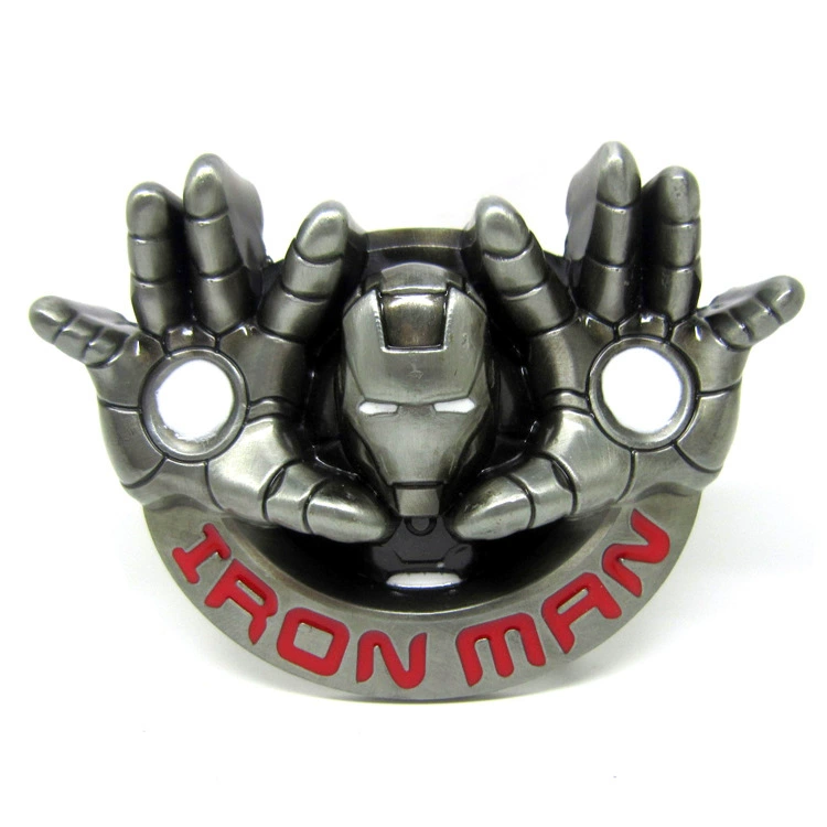 Three dimensional comics, heroes, belt, buckle, in 3d format, Marvel, Iron Man