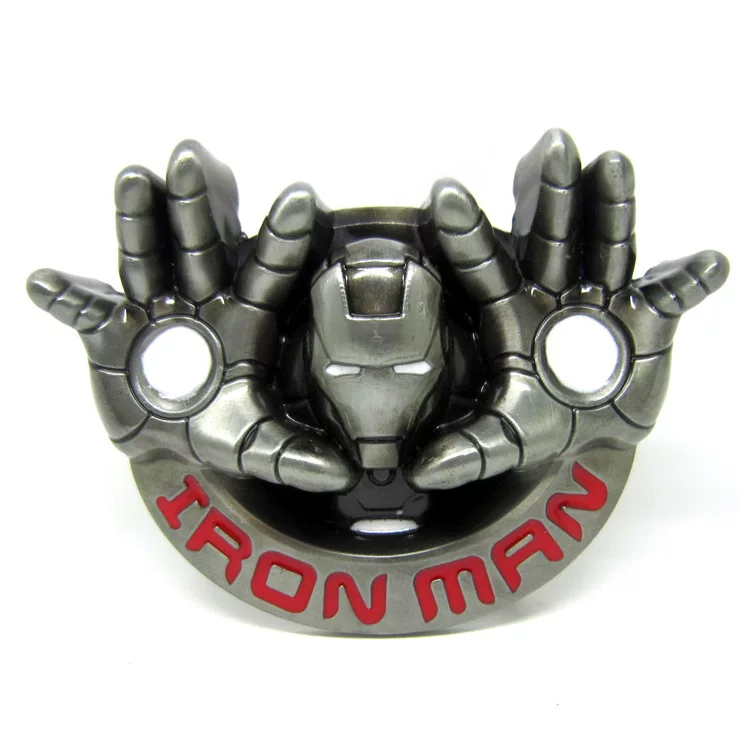 Three dimensional comics, heroes, belt, buckle, in 3d format, Marvel, Iron Man