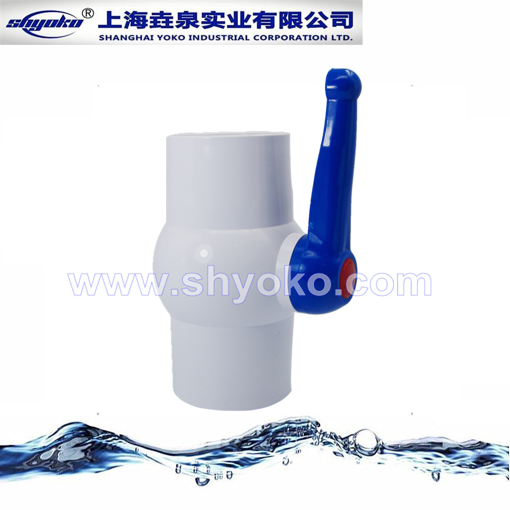 PVC单柄圆球阀 PVC简易球阀 插口&螺口 1/2”-8”