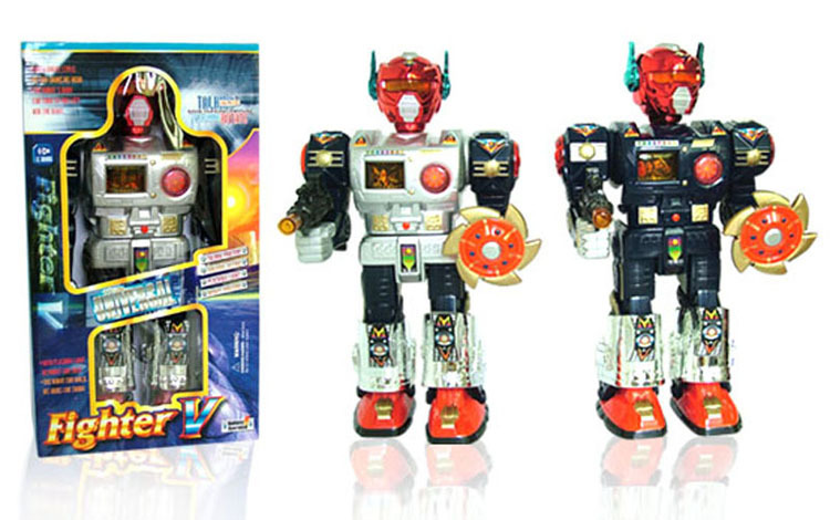 SM291636电动语音机械人 卡通儿童机器人 益智战斗机器人模型