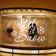 AW M-5聖誕系列Let it snow 商店櫥窗貼玻璃背景牆裝飾牆貼可移除