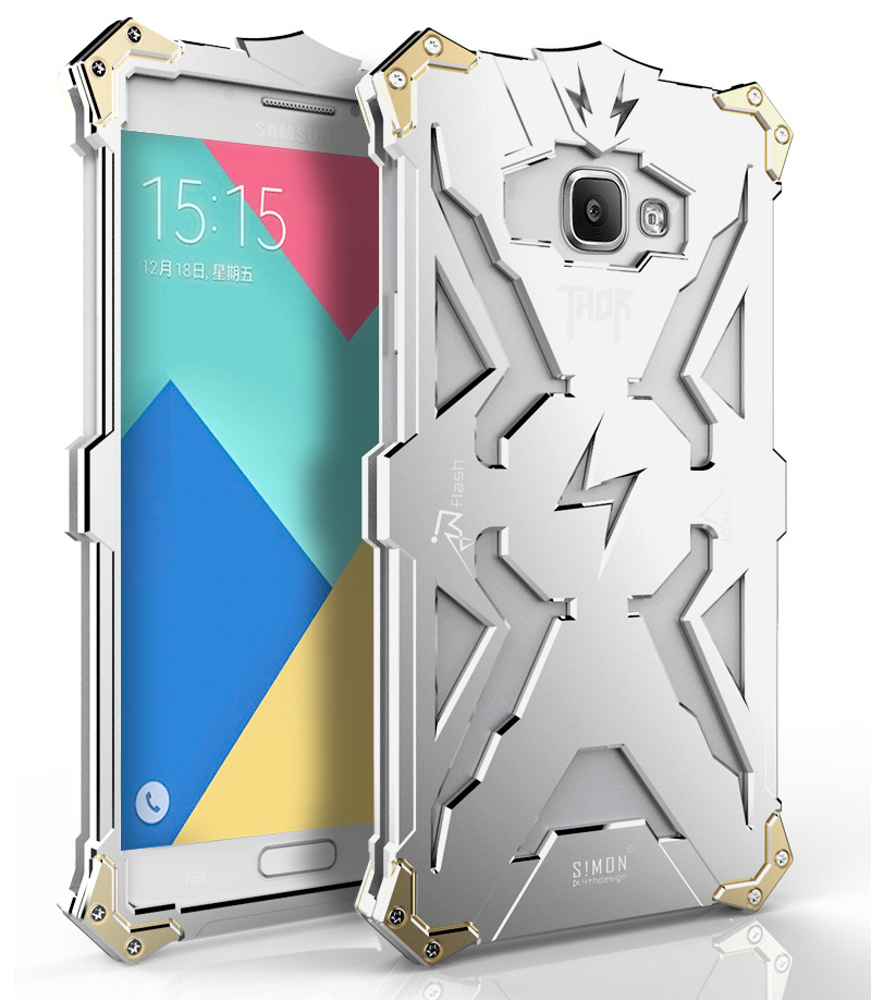 SIMON THOR Aviation Aluminum Alloy Shockproof Armor Metal Case Cover for Samsung Galaxy A7 (2016) A7100 A7108