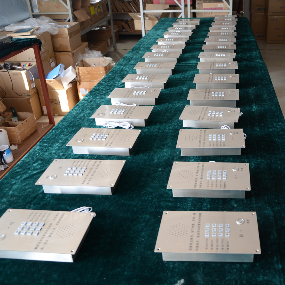 门禁对讲电话机 制药厂免提电话机 不锈钢嵌入式直通电话机