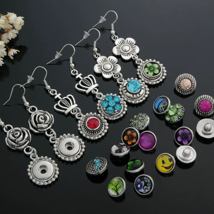 Button, earrings, accessory, 12mm, handmade, Aliexpress