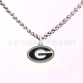 锌合金G字母 包装工 项链