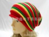 Jamaica Ghost Hat RASTA Red, yellow, black color striped wool hat hip hip -hop knitting hood