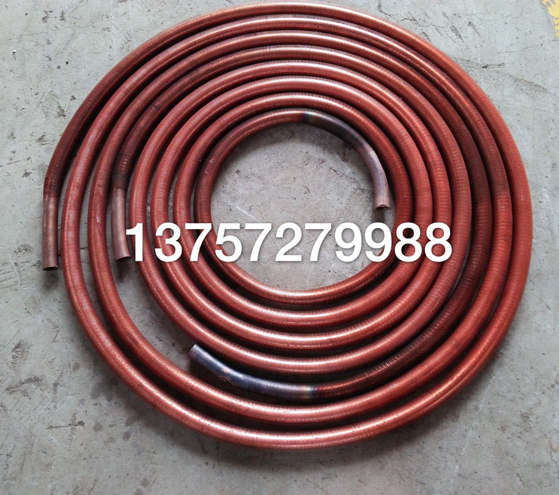 铜翅片换人蚊香型盘管