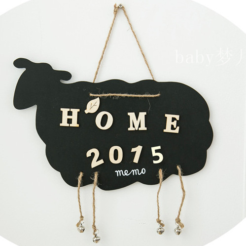 Pequeño pizarra lindo animal tablero de mensajes colgante tablero de madera mini pizarra al por mayor