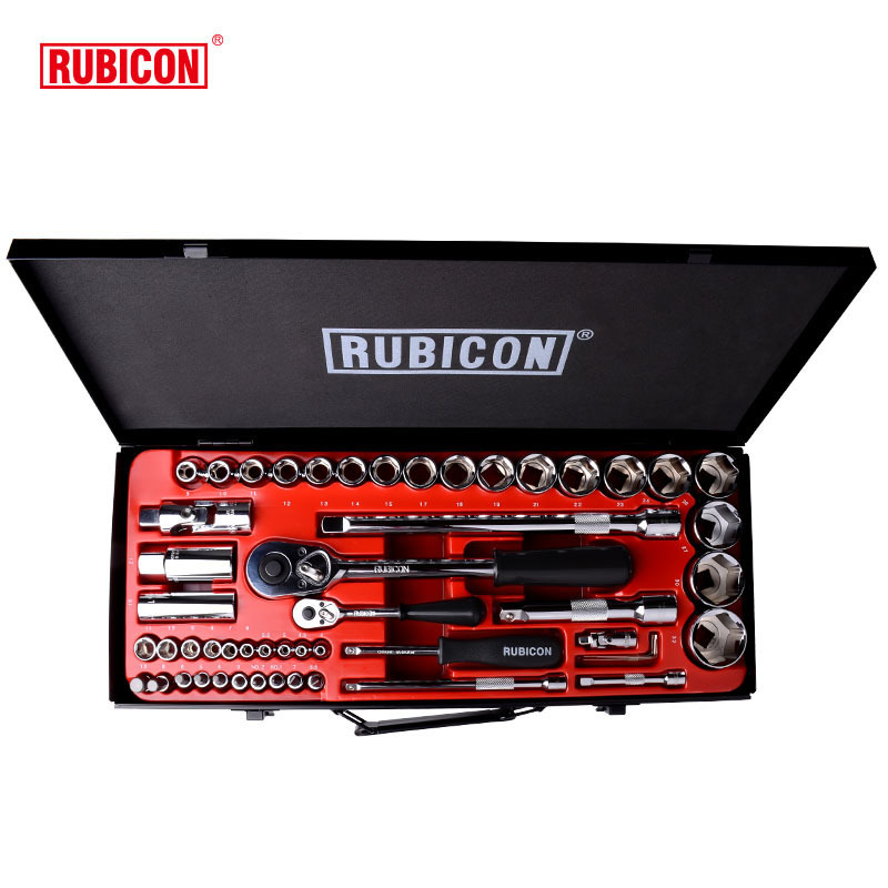 RUBICON罗宾汉53件套筒套装1/2"&1/4" RGS-053汽修机修工具组