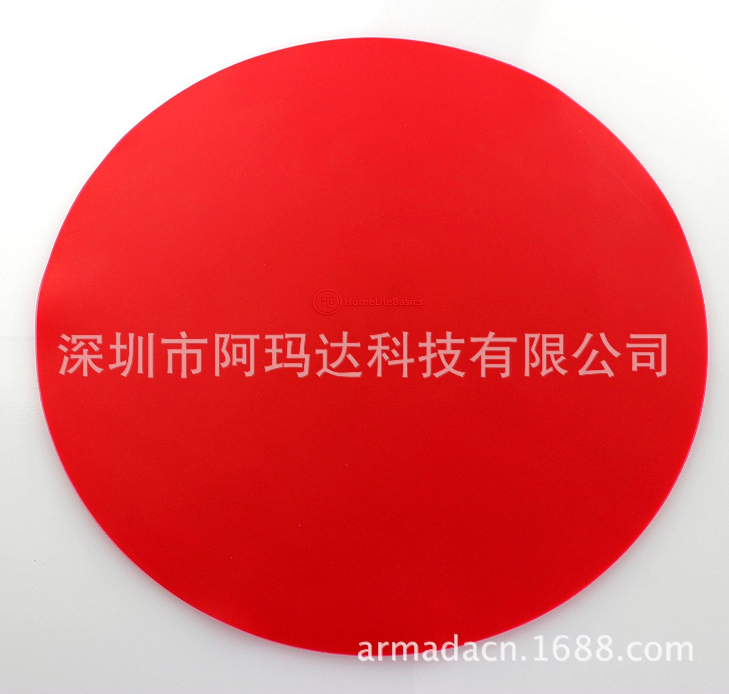 30CM圆形耐高硅胶电磁炉垫 硅胶餐垫锅垫 大红硅胶微波炉垫子|ru