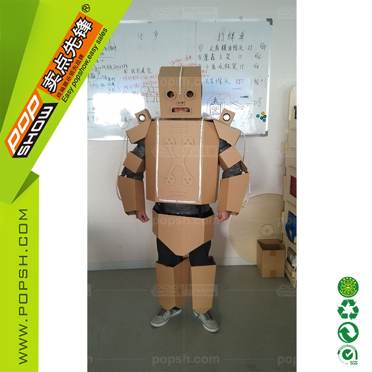 瓦楞纸游戏展架制作 机器人 艺术展示架  YX025创意易拉宝