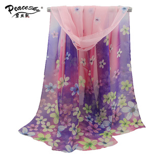 2019 Spring New Chiffon Long Scarves Small Scarves Female Women's Day Gift Yiwu Printed Scarves Wholesale