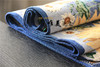 Foreign Trade Blue Mediterranean Cotton Table Cloth Steel Sunflower Table Flag Decoration Cloth Hotel bed flag tea table