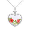 Accessory, sample, glossy necklace heart shaped, perfume, pendant, European style, Aliexpress