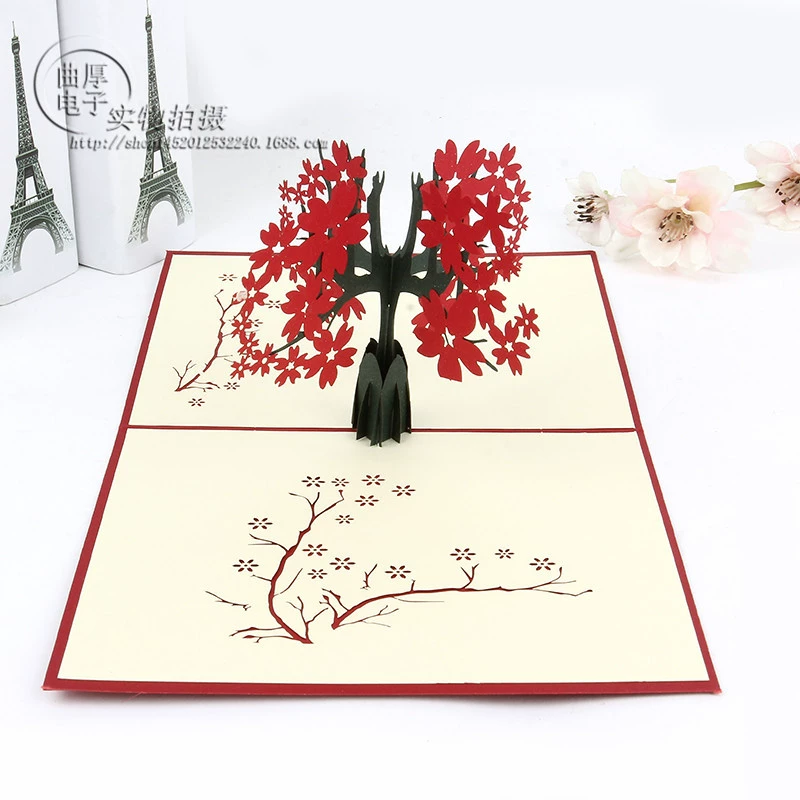 Three dimensional postcard, handmade, direct factory sales, in 3d format, custom-made