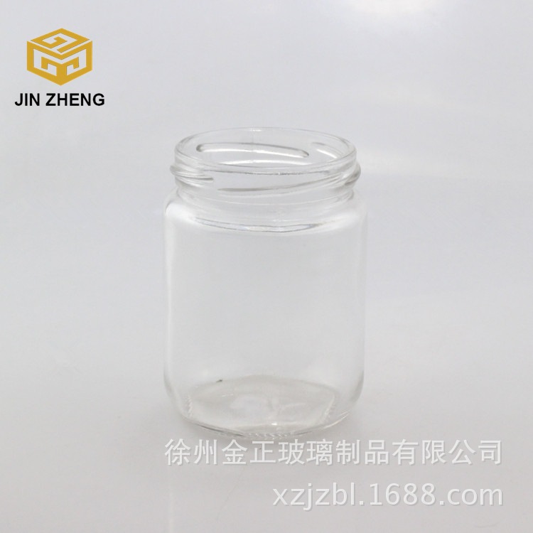 厂家定做规格齐全 200ml 透明芝麻酱玻璃瓶 辣椒酱牛肉酱泡菜瓶