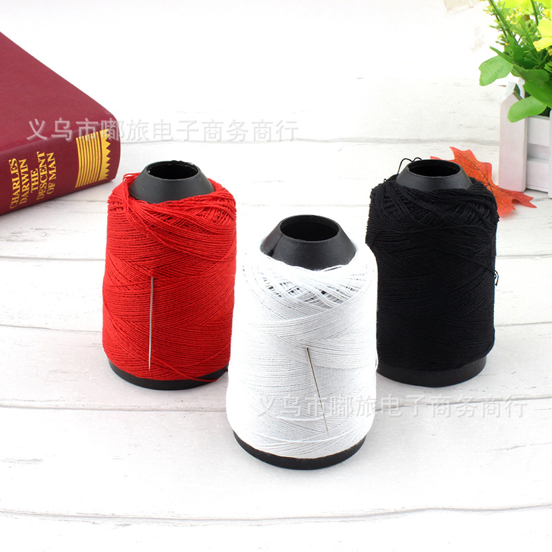 一元店宝塔线黑白红 缝纫机线 涤纶线 大线卷 1元厂家批发