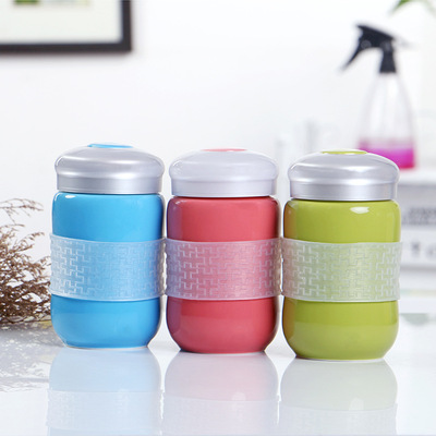 [定制代发]彩色陶瓷保温杯  便携车载陶瓷随身水杯单层随手杯批发|ms