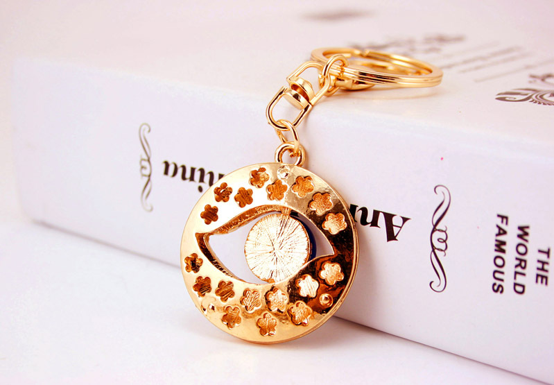 50g Weight Alloy, Metal Material Eye Pattern Unisex Gender Wholesale Metal Pendant Diamond-studded Devil’s Eye Keychain 5