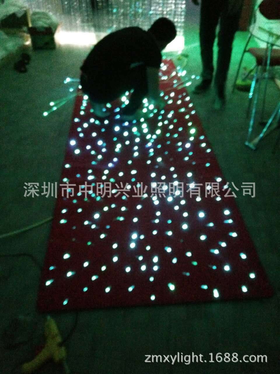 展厅酒店大堂地毯光纤灯电梯楼梯走道客厅发光地毯KTV包间 星星灯-阿里巴巴