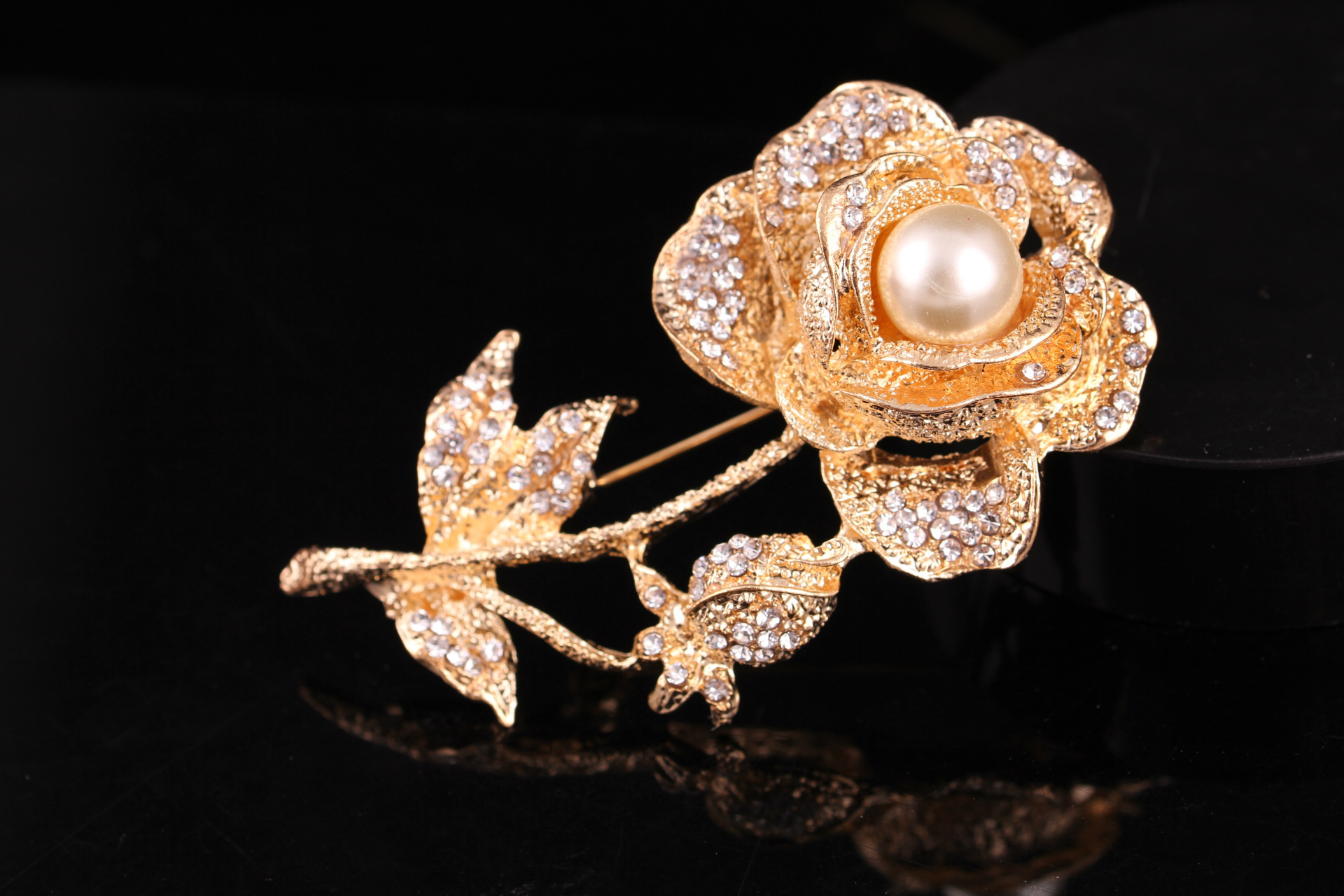 Broche en strass et perles de grande taille, style rétro coréen, boucle de corsage, accessoires pour femmes_voghion.com