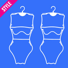 泳装衣架成人泳装店比基尼衣挂白色连体塑料套装衣服架防滑批发