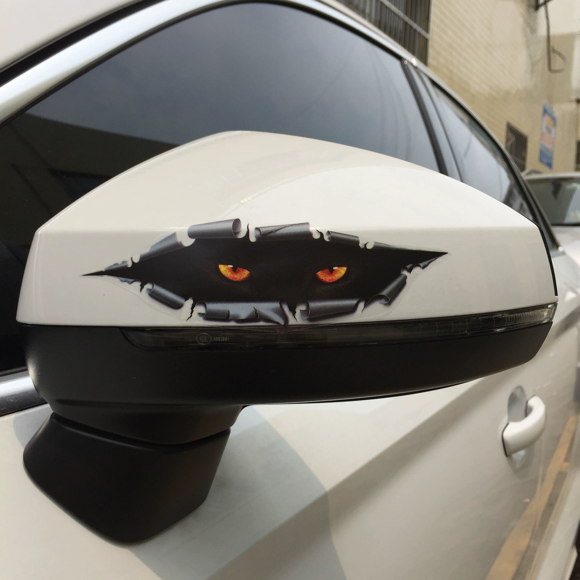Зеркало заднего вида, маленькая объемная наклейка, глаз кота, 5×17 см, оптовая продажа