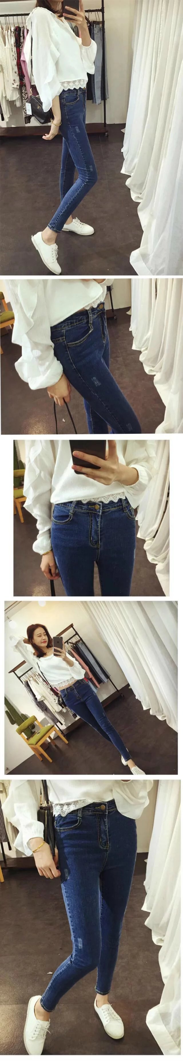 猫须女牛仔裤详情图1