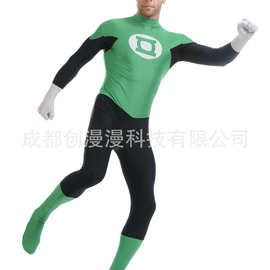 zentai绿灯侠紧身衣/舞台服装/COS动漫/影视演出服/万圣节服装