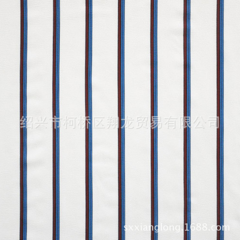 【翔龙印花 XL富丽绉-656】经典双色拼色细条纹弹力女装印花面料