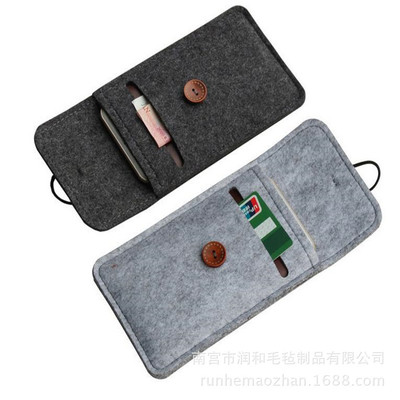 时尚潮款毛毡苹果6苹果7保护套 手机包 iphone6p 7P手机袋|ms