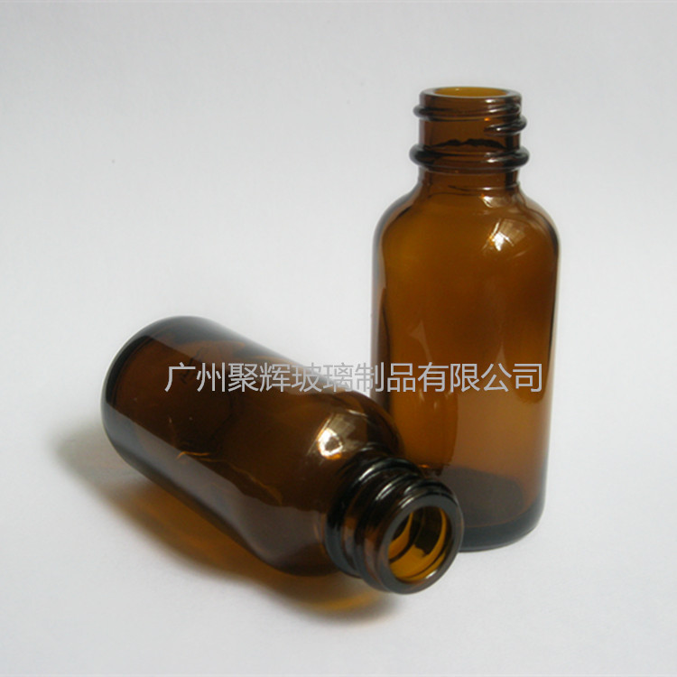 现货供应30ml茶色波士顿精油瓶20牙口