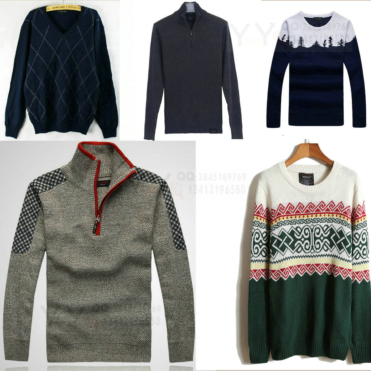 2018秋冬圆领毛衣男春秋 休闲男装库存尾货毛衣地摊批发男装毛衣