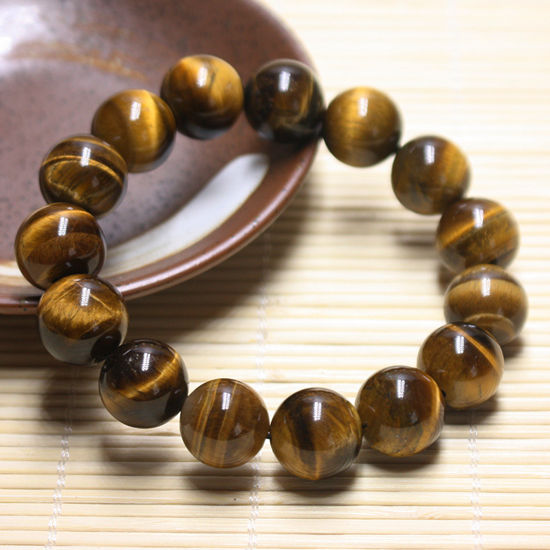 13g Weight Bracelets Classification 1 Piece Quantity Daily Occasion Tiger-shaped stone Material Gradient Color Pattern Unisex Gender Beaded Design Retro Style 1 Piece Retro Gradient Color Tiger-shaped Stone Beaded Unisex Bracelets 4