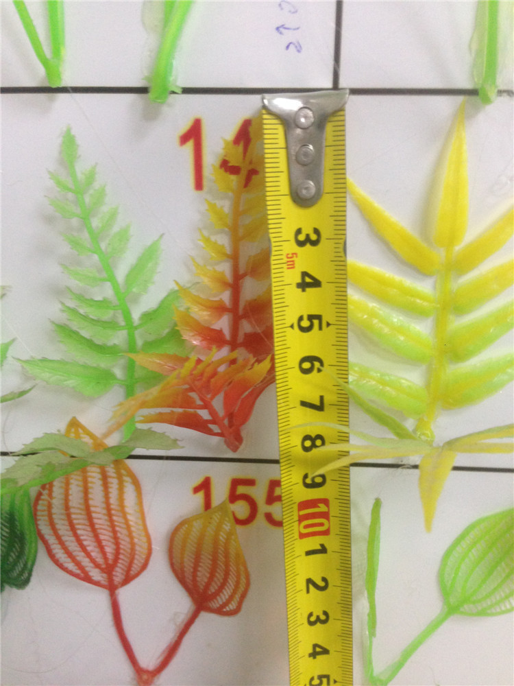 仿真植物 8x4厘米两叉叶子 成品工艺装饰花塑